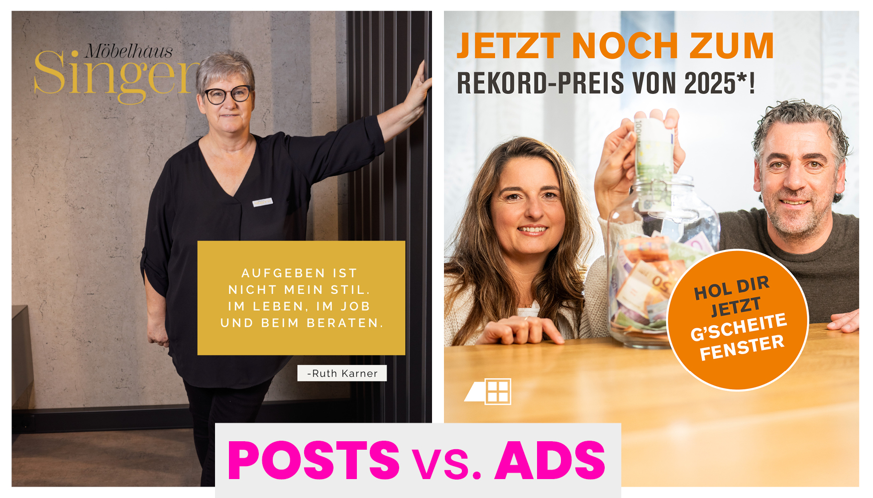 posts vs. ads